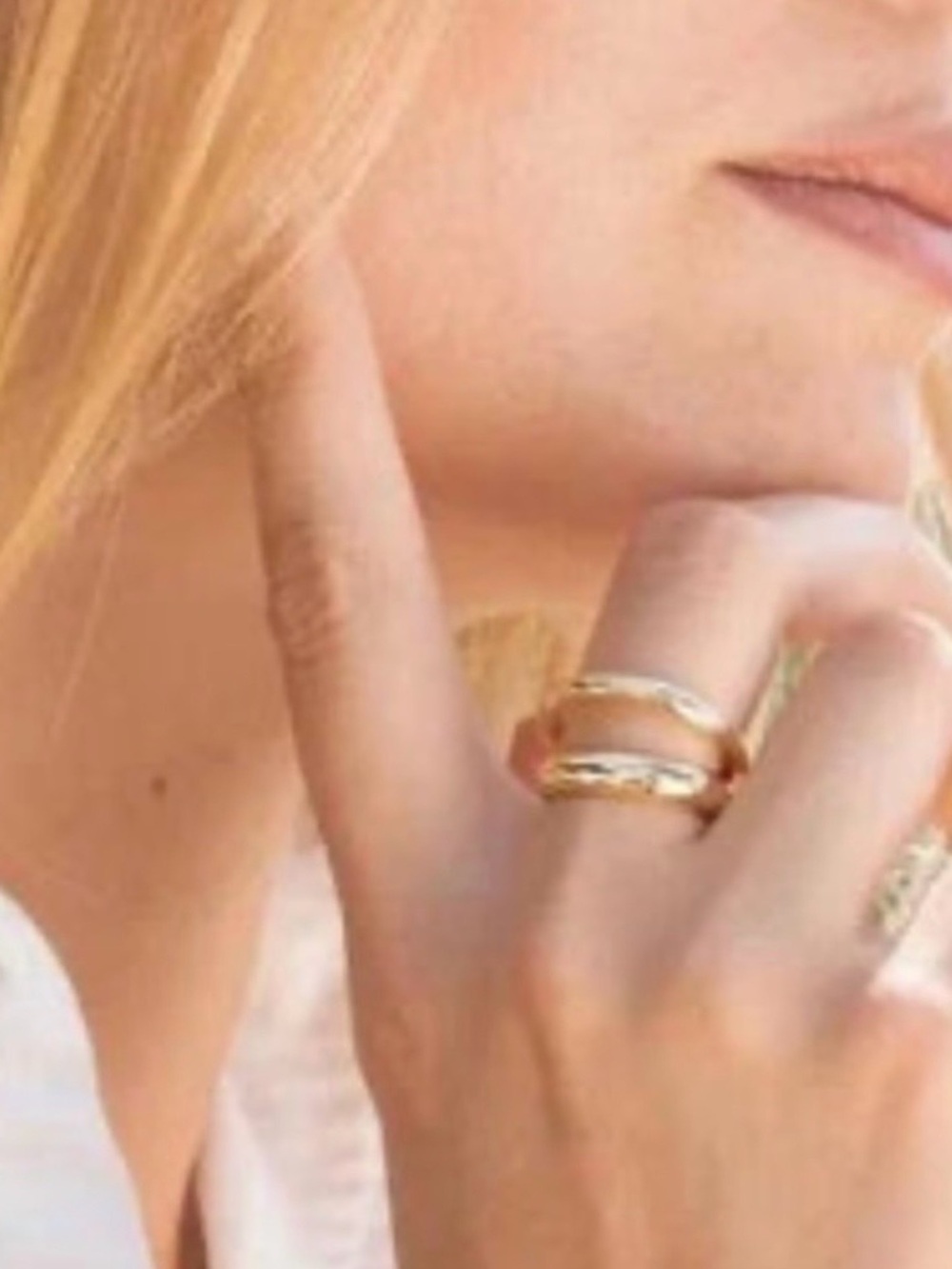 NWT Loren Stewart x Curateur Gold Open Cuff Ring, Size 7